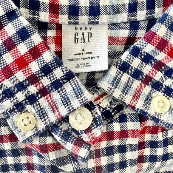 2 for $10/GAP Plaid Oxford Button-up Shirt - Picture 4 of 10